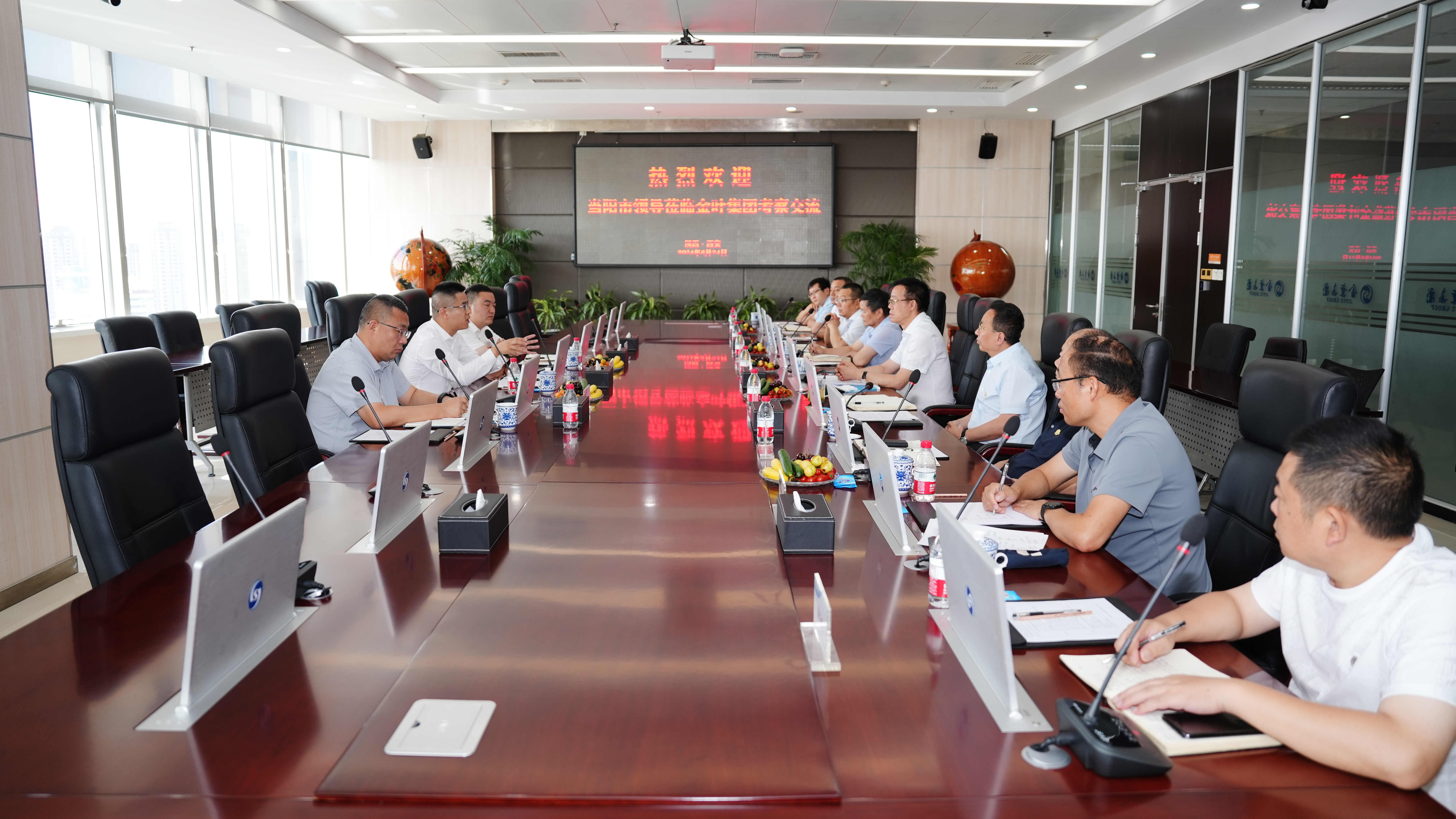 “金葉燦燦 一路向陽”——當(dāng)陽市委常委、副市長丁雙全一行蒞臨集團公司考察交流